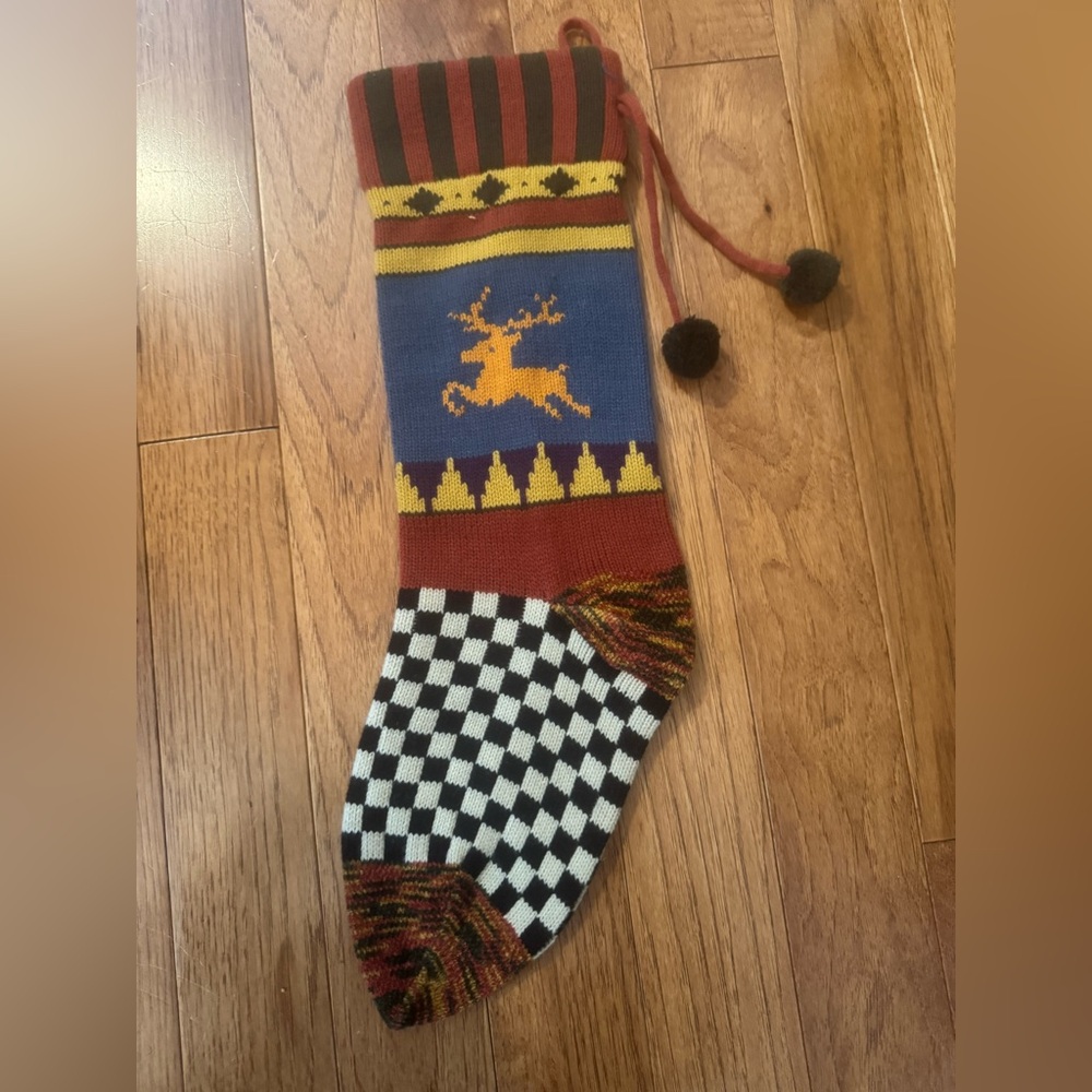 Russ Multicolor Knit Christmas Stocking
